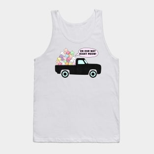 Kittens Road Trip - Pile of Cute Pastel Cats on a Truck - On our Way Right Meow Tank Top